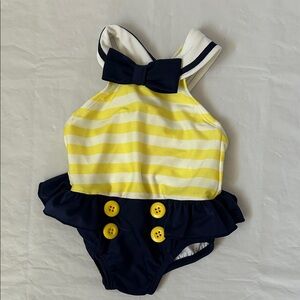 Gymboree Striped Yellow and Navy One Piece